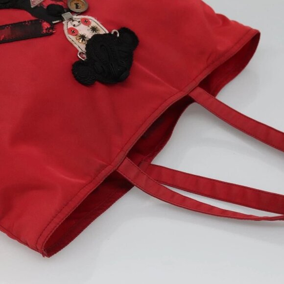 PRADA Tote Bag Nylon Red Auth ep8067 - Picture 7 of 16